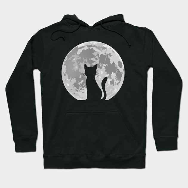 An adventurous cat roams at night ... Hoodie by greenPAWS graphics